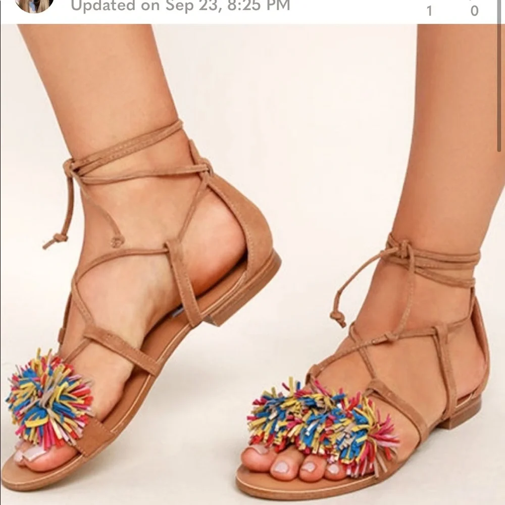 Steve Madden “Swizzle” ankle wrap sandals